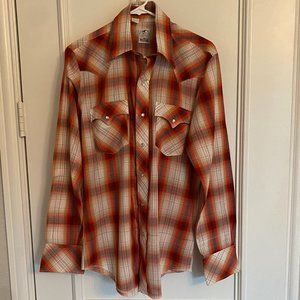 Vintage The Hustler Collection Pearl Snaps Long Sleeve Shirt